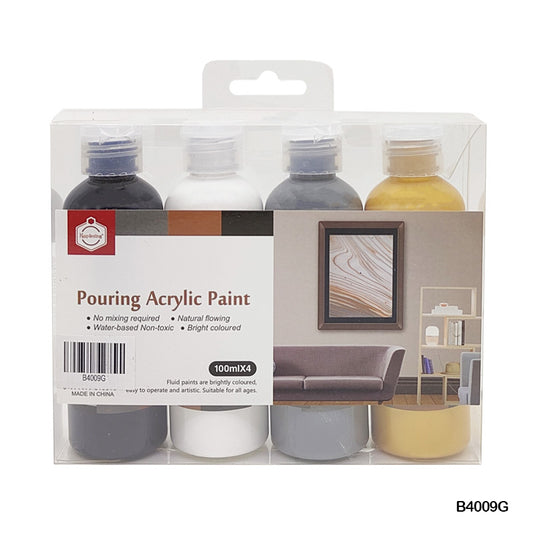B4009G POURING ACRYLIC PAINT 100MLx4
