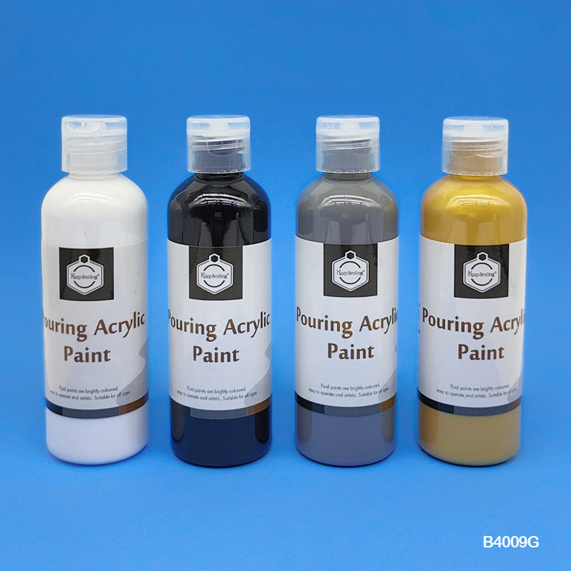 B4009G POURING ACRYLIC PAINT 100MLx4