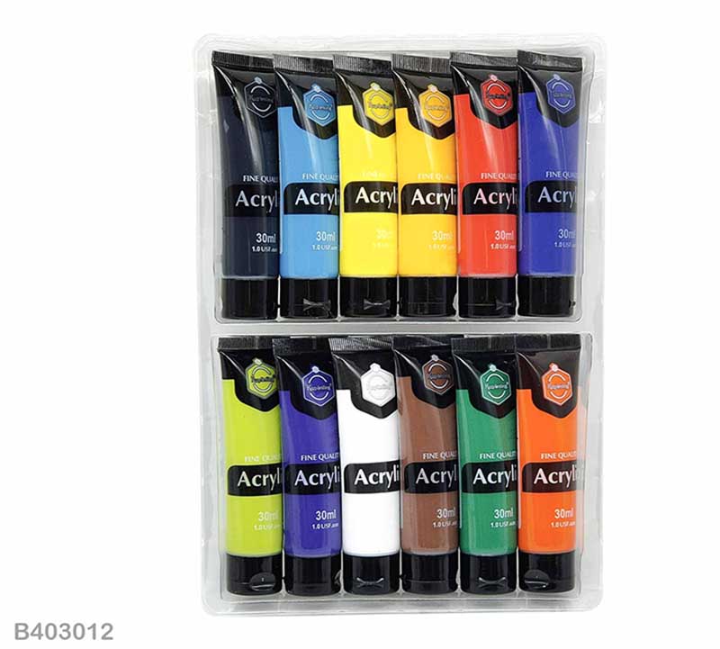 ACRYLIC PAINT SET 12PC (B403012)