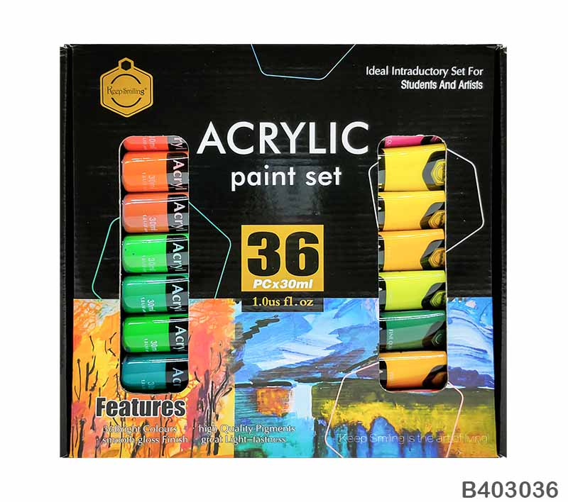 ACRYLIC PAINT SET 36PC (B403036)