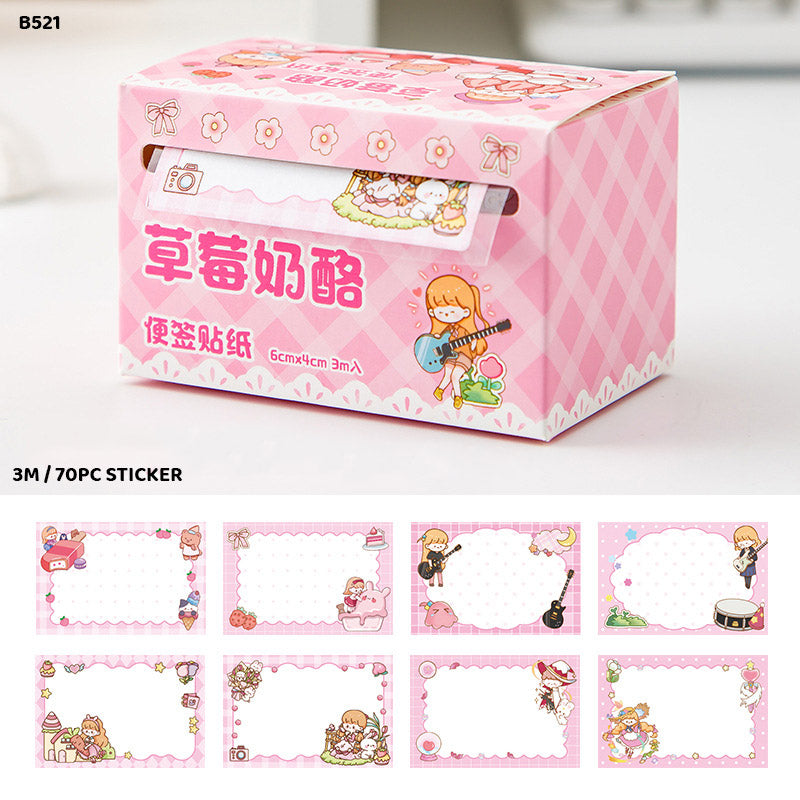 B521 75PC STICKY NOTE ROLL UP STICKER