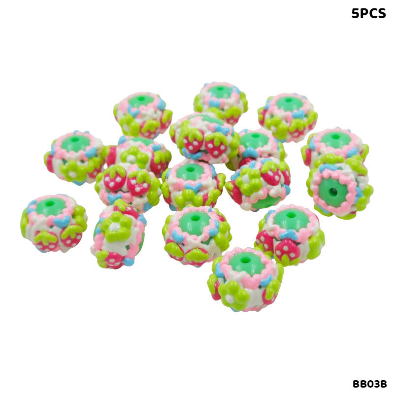 BB03B FANCY BRACELET BEADS 5PCS
