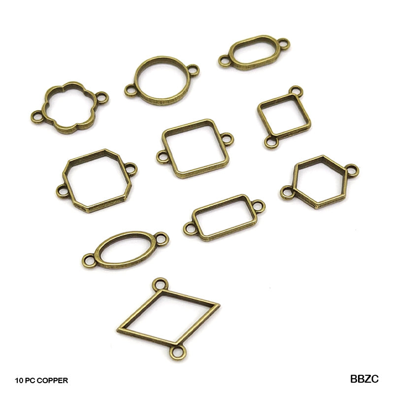BBZC BEZELS MIX SHAPE SET 10PC COPPER