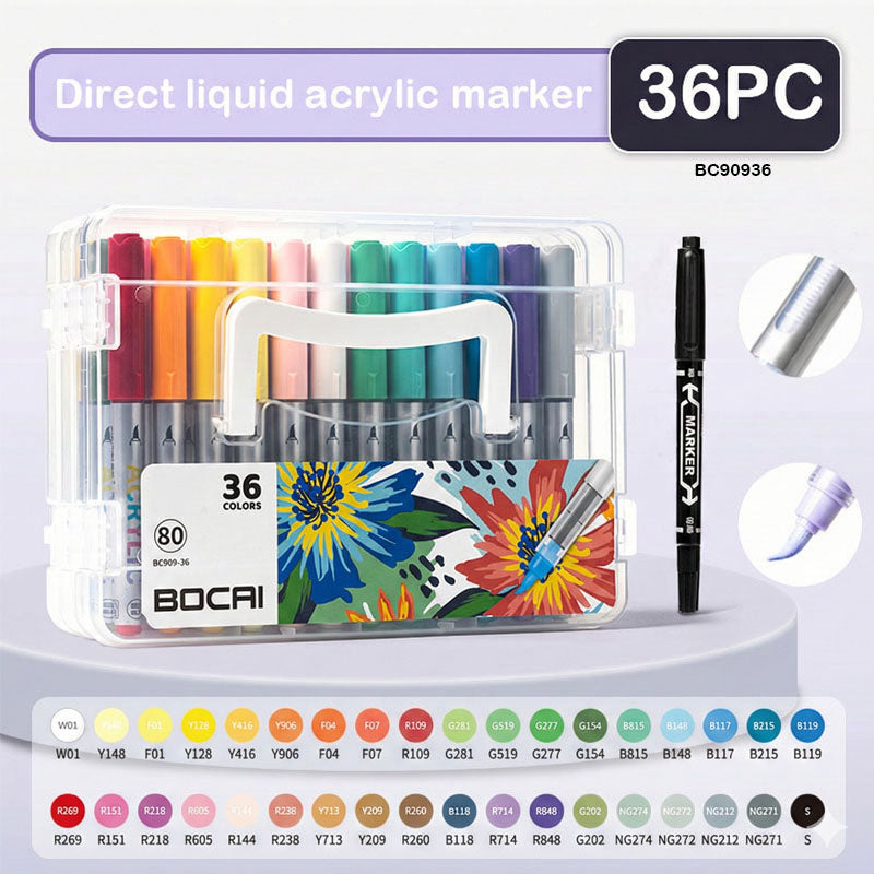 BC90936 BOCAI ACRYLIC MARKER 36 COLOR