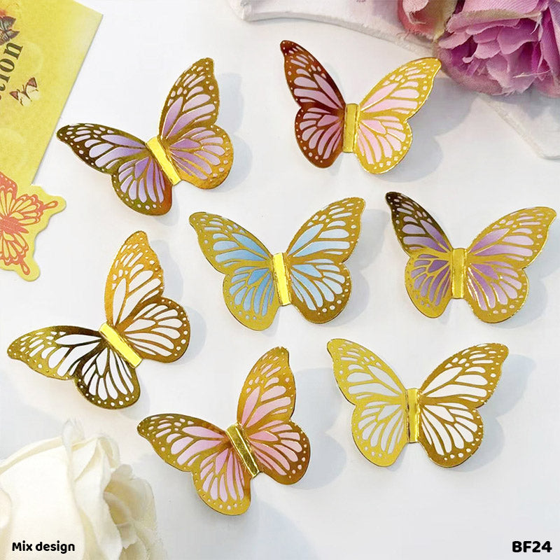 BF24 24PC CARD BUTTERFLY STICKER