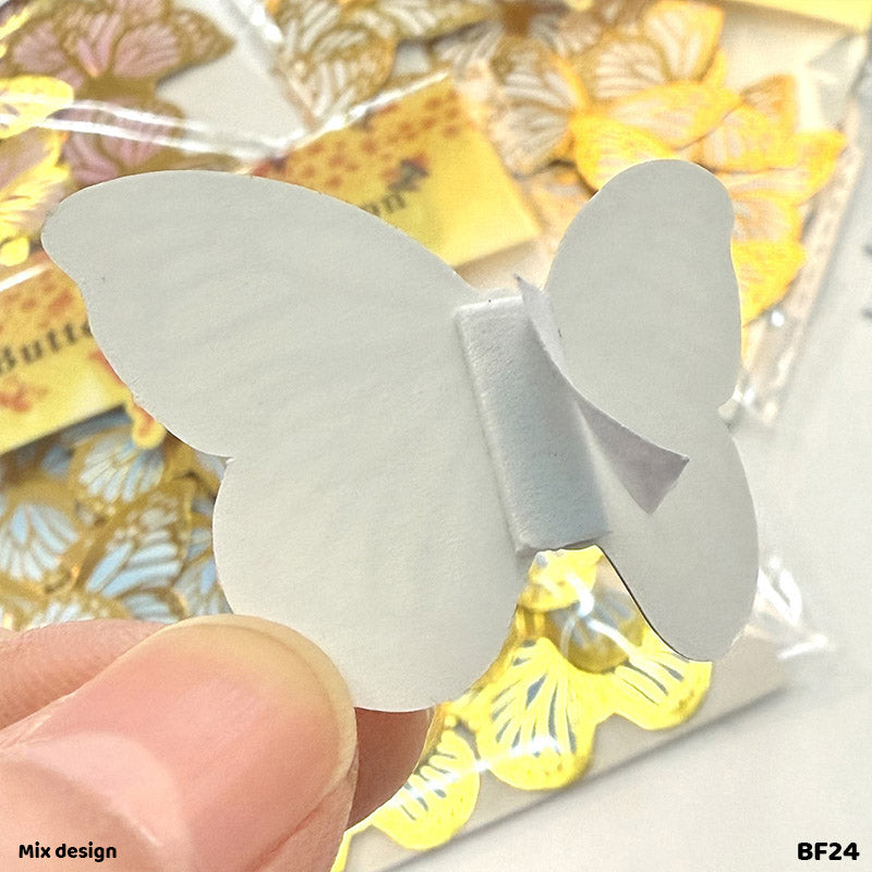 BF24 24PC CARD BUTTERFLY STICKER