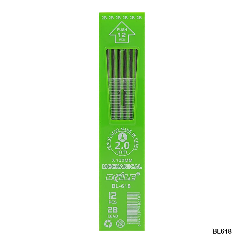 BL618 2B PENCIL LEAD BLACK (12LEAD)