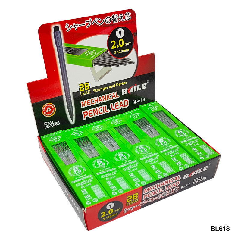 BL618 2B PENCIL LEAD BLACK (12LEAD)