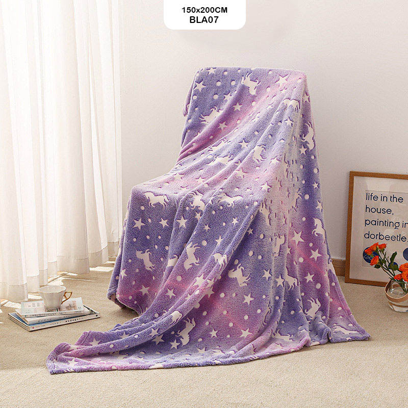 BLA07 GLOW IN THE DARK BLANKET 150x200CM