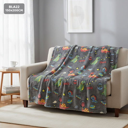 BLA22 GLOW IN THE DARK BLANKET 150x200CM