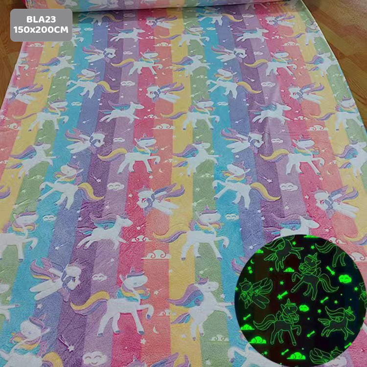 BLA23 GLOW IN THE DARK BLANKET 150x200CM