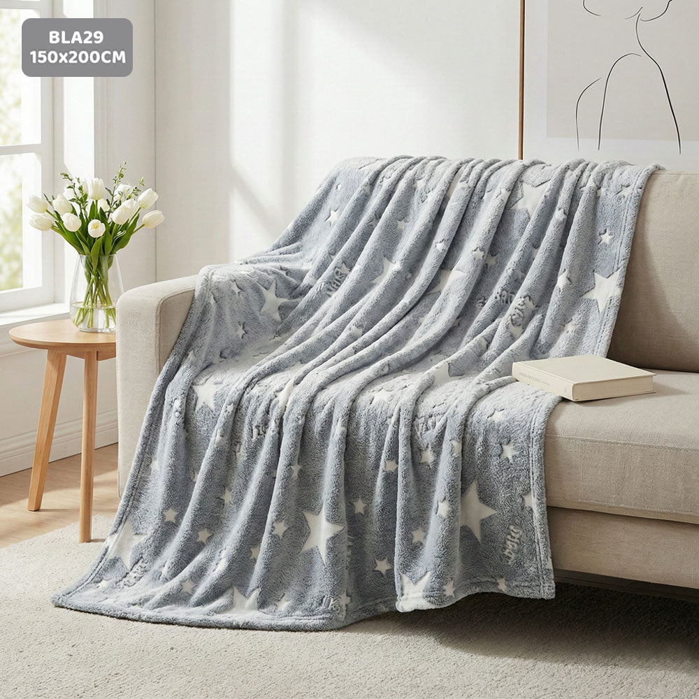 BLA29 GLOW IN THE DARK BLANKET 150x200CM