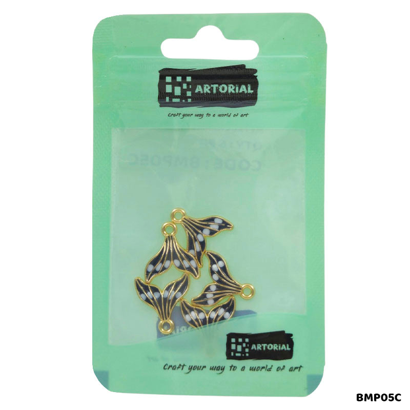 BMP05C MERMAID TAIL PENDANTS SS 5PC