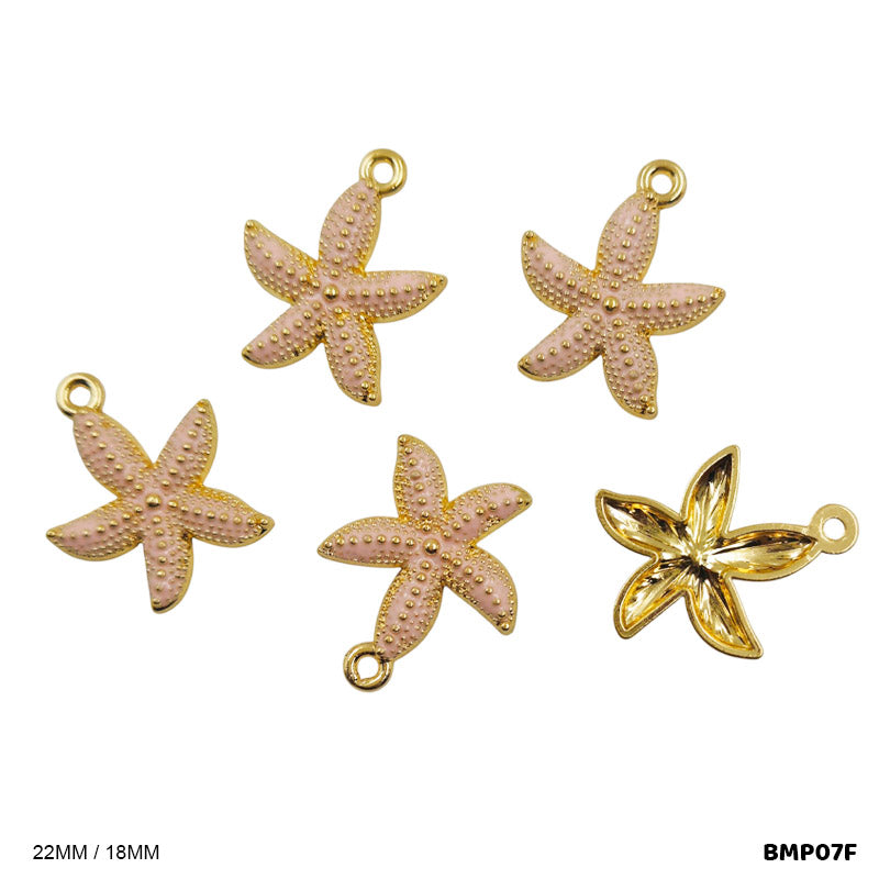 BMP07F STAR FISH PENDANTS SS 5PC