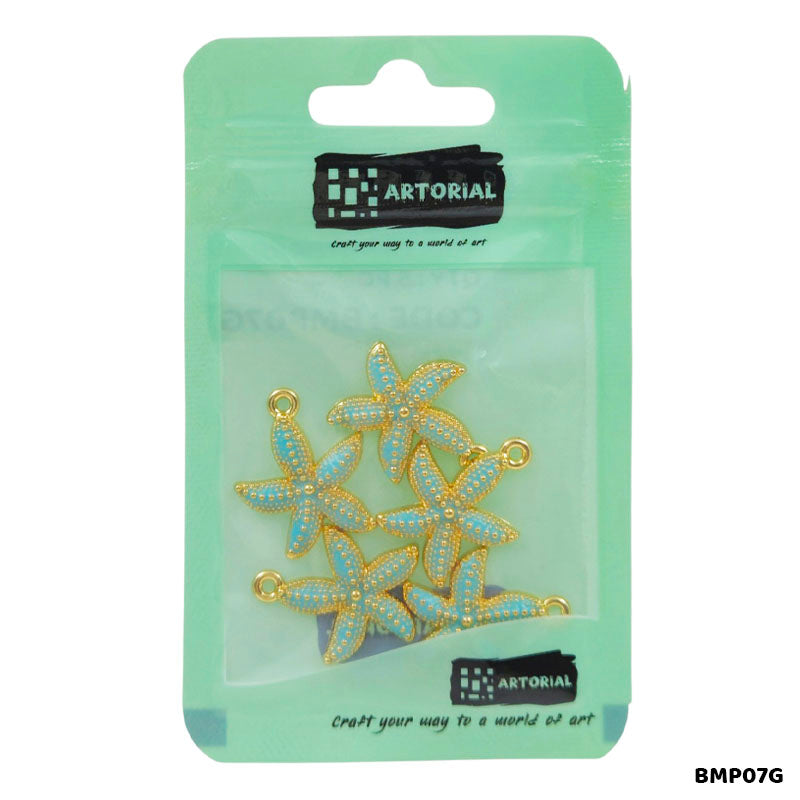 BMP07G STAR FISH PENDANTS SS 5PC
