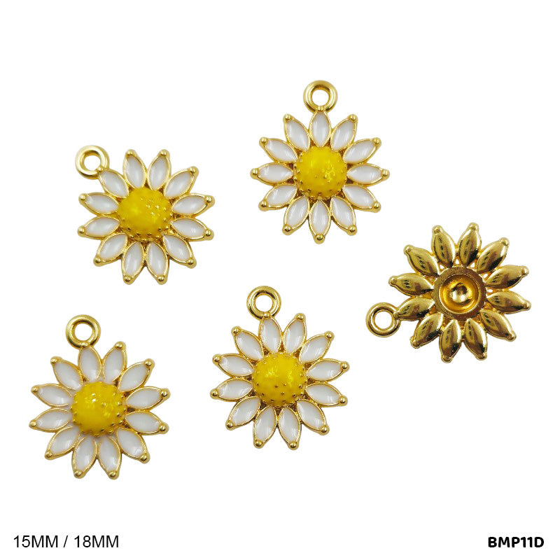 BMP11D FLOWER PENDANTS SS 5PC