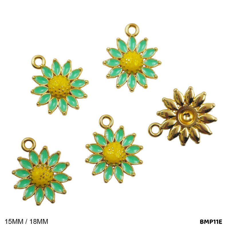 BMP11E FLOWER PENDANTS SS 5PC