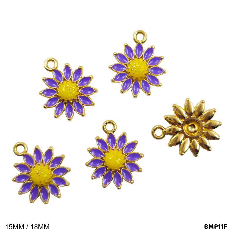 BMP11F FLOWER PENDANTS SS 5PC