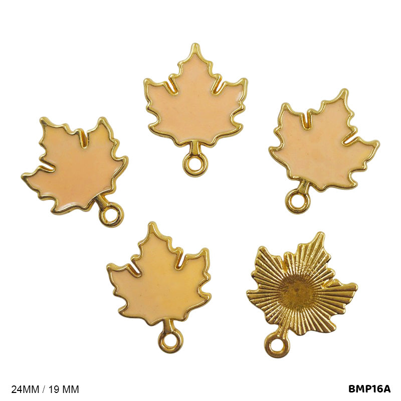 BMP16A LEAF PENDANTS SS 5PC