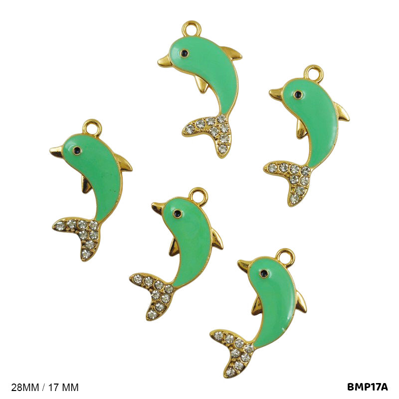 BMP17A DOLPHIN PENDANTS SS 5PC