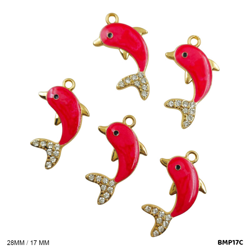 BMP17C DOLPHIN PENDANTS SS 5PC