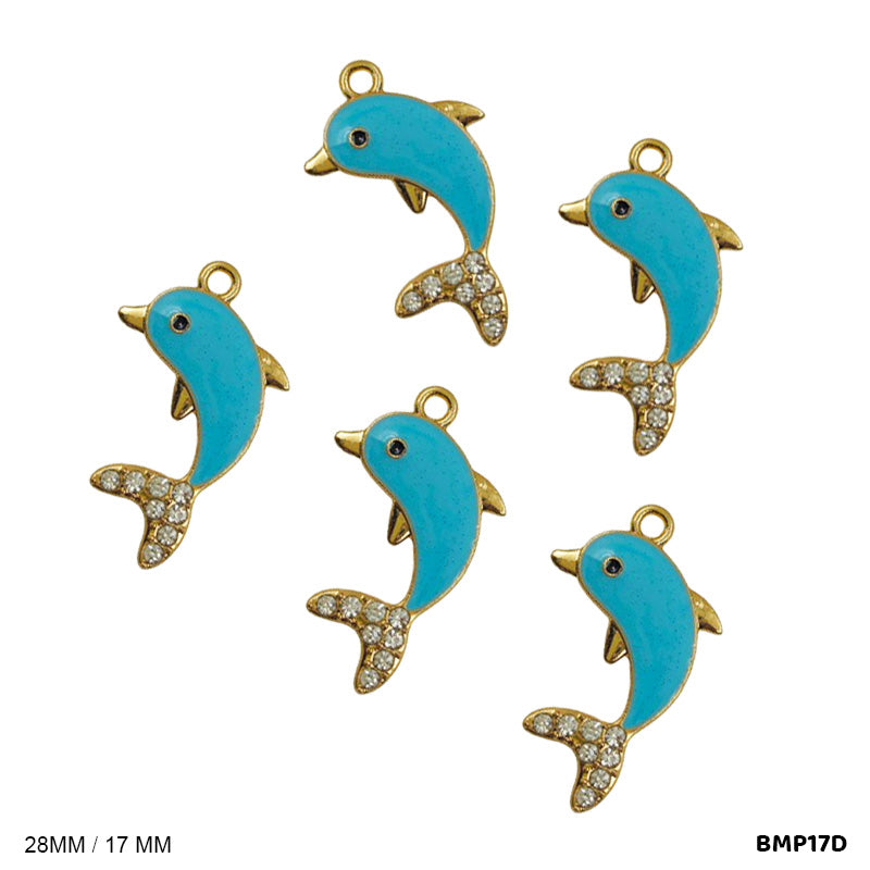 BMP17D DOLPHIN PENDANTS SS 5PC