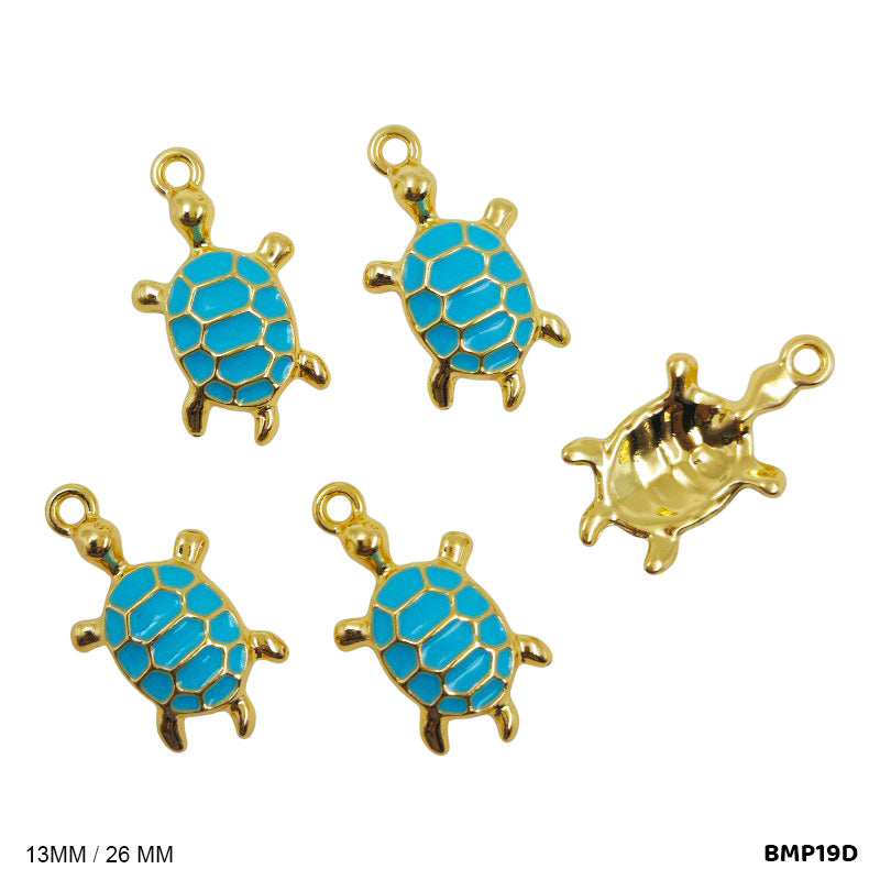 BMP19D TURTLES PENDANTS SS 5PC