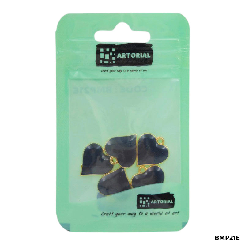 BMP21E RED HEART PENDANTS SS 5PC