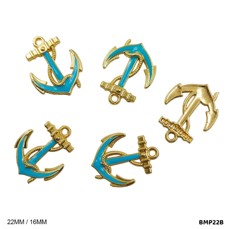 BMP22B ANCHOR PENDANTS SS 5PC