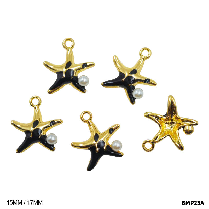 BMP23A STAR PENDANTS SS 5PC