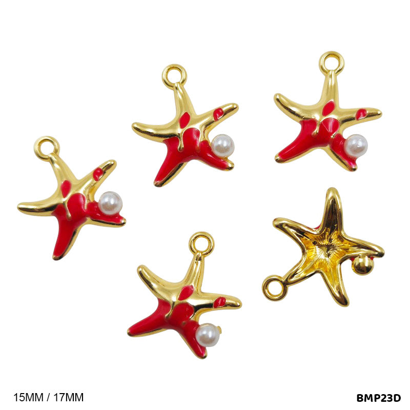 BMP23D STAR PENDANTS SS 5PC