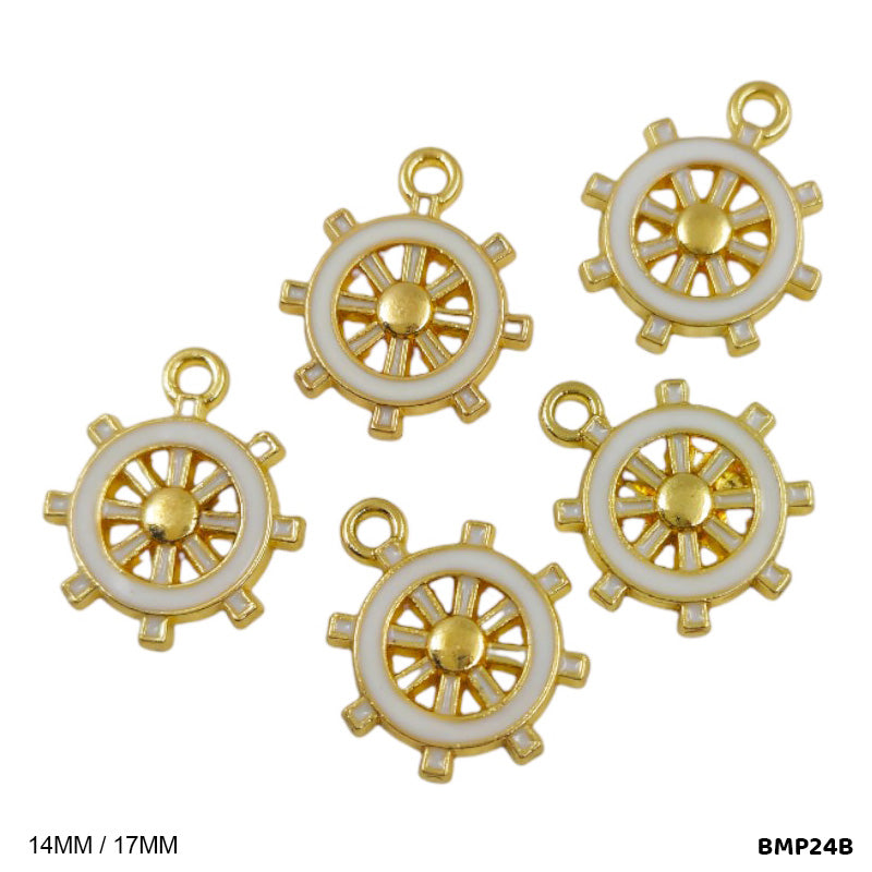 BMP24B SHIP STEERING WHEEL PENDANTS SS 5PC