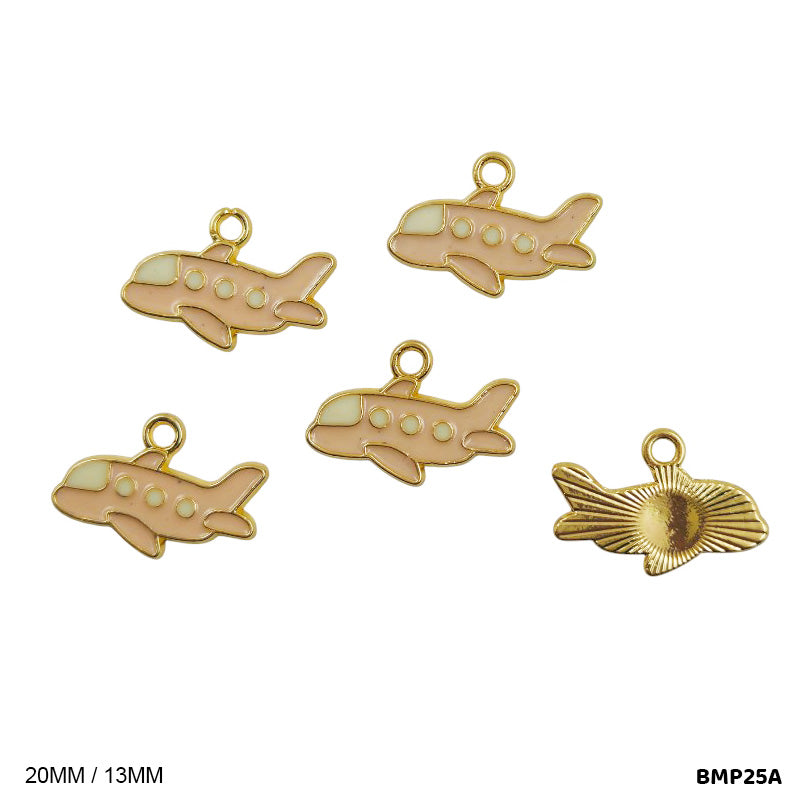 BMP25A AIRPLANE WHEEL PENDANTS SS 5PC