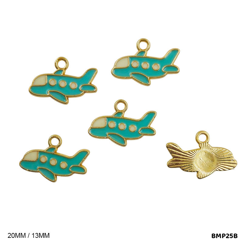 BMP25B AIRPLANE WHEEL PENDANTS SS 5PC