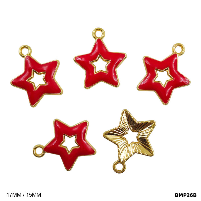 BMP26B STAR PENDANTS SS 5PC