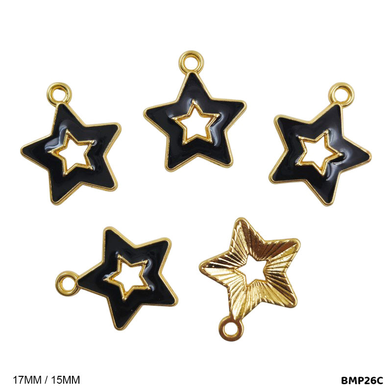 BMP26C STAR PENDANTS SS 5PC