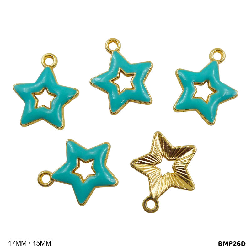 BMP26D STAR PENDANTS SS 5PC