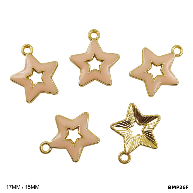 BMP26F STAR PENDANTS SS 5PC