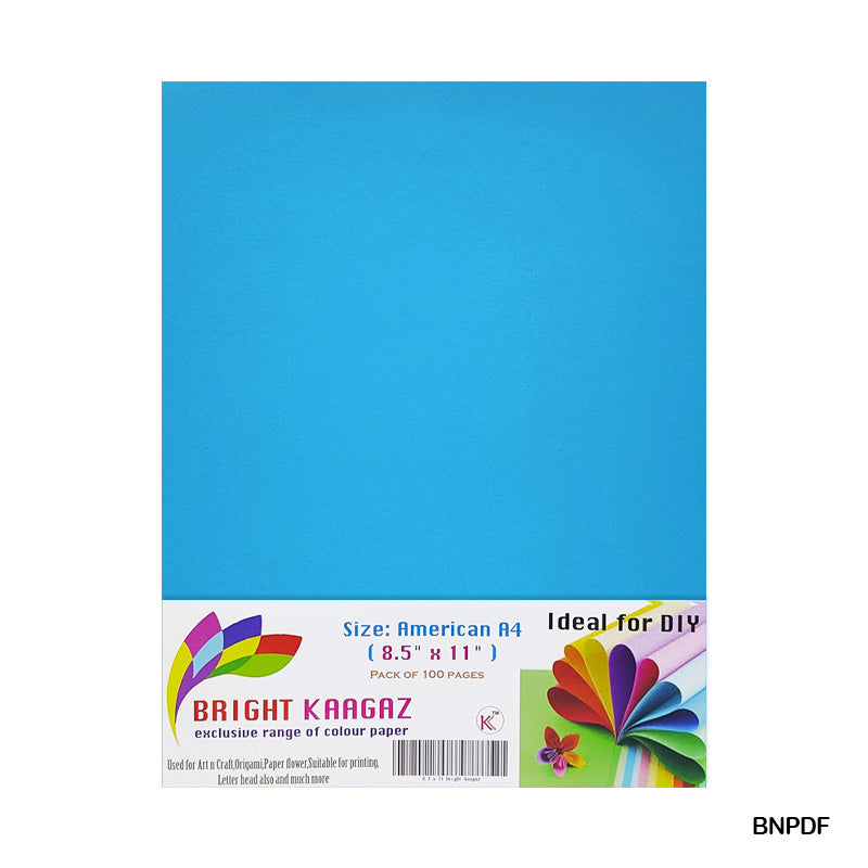 BRIGHT NEON COLOR PAPER D FIROZI 100 SHEET 8.5X11 (BNPDF)