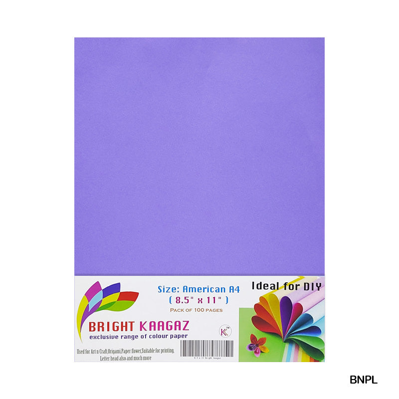 BRIGHT NEON COLOR PAPER L FIROZI 100 SHEET 8.5X11 (BNPLF)