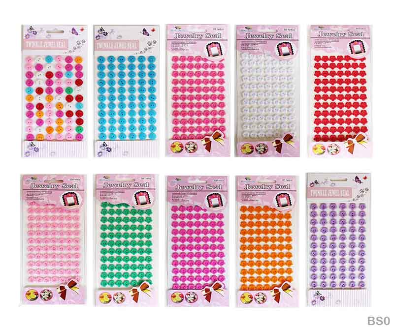 CBS008 3D BUTTERFLY METALLIC GLITTER STICKER 12pc