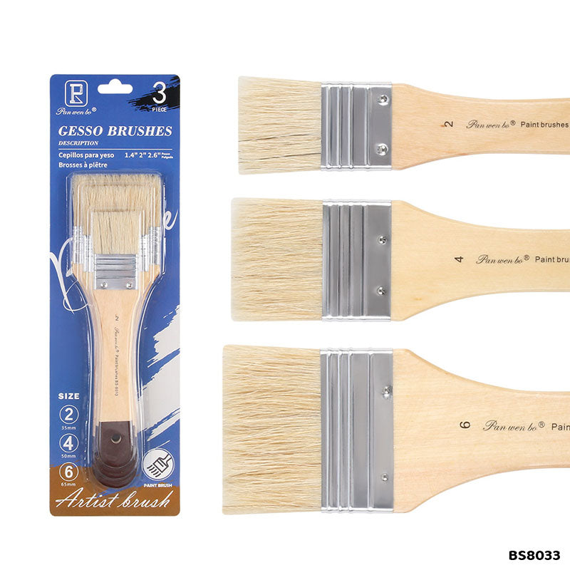 BS8033 3PC GESSO BRUSH OFF WHITE