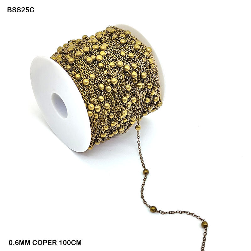 BSS25C CHAIN 0.6MM COPER 100CM