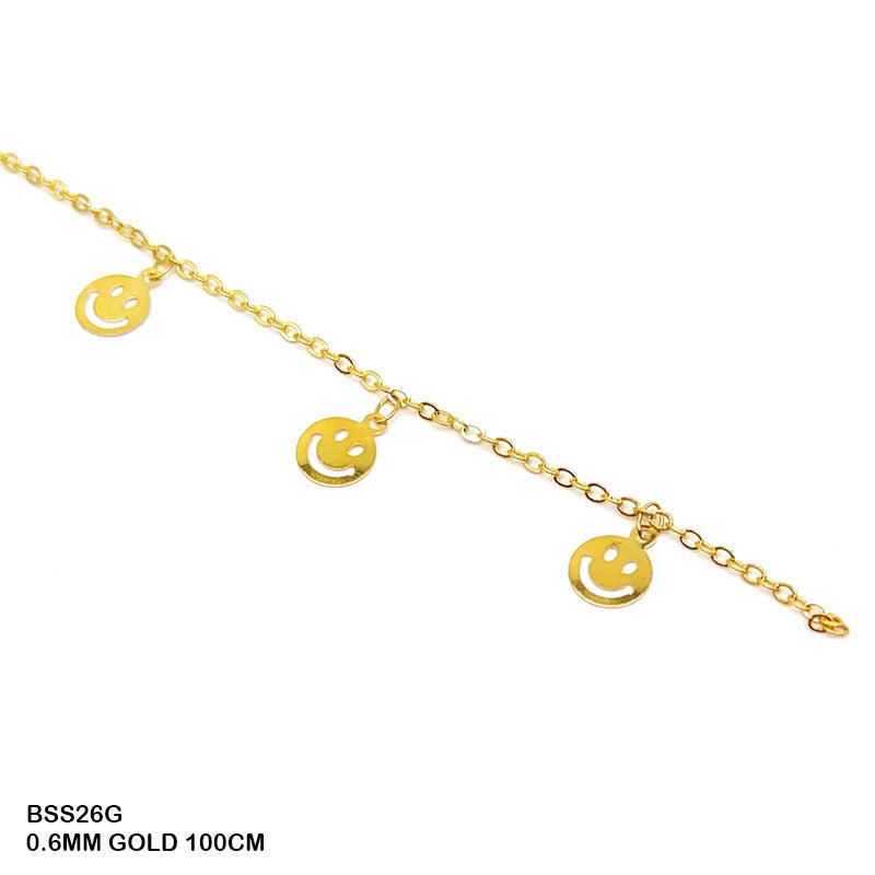 BSS26G CHAIN 0.6MM GOLD 100CM