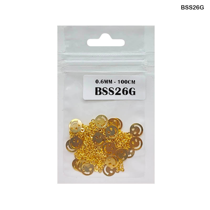 BSS26G CHAIN 0.6MM GOLD 100CM