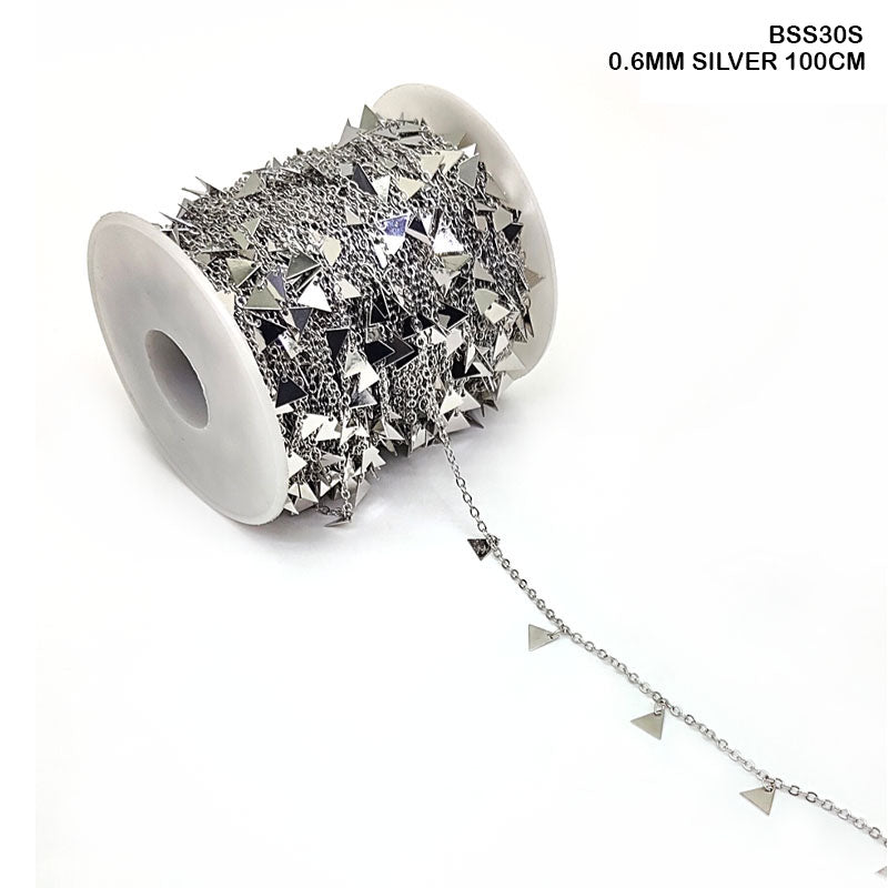 BSS30S CHAIN 0.6MM SILVER 100CM