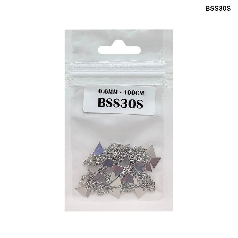 BSS30S CHAIN 0.6MM SILVER 100CM