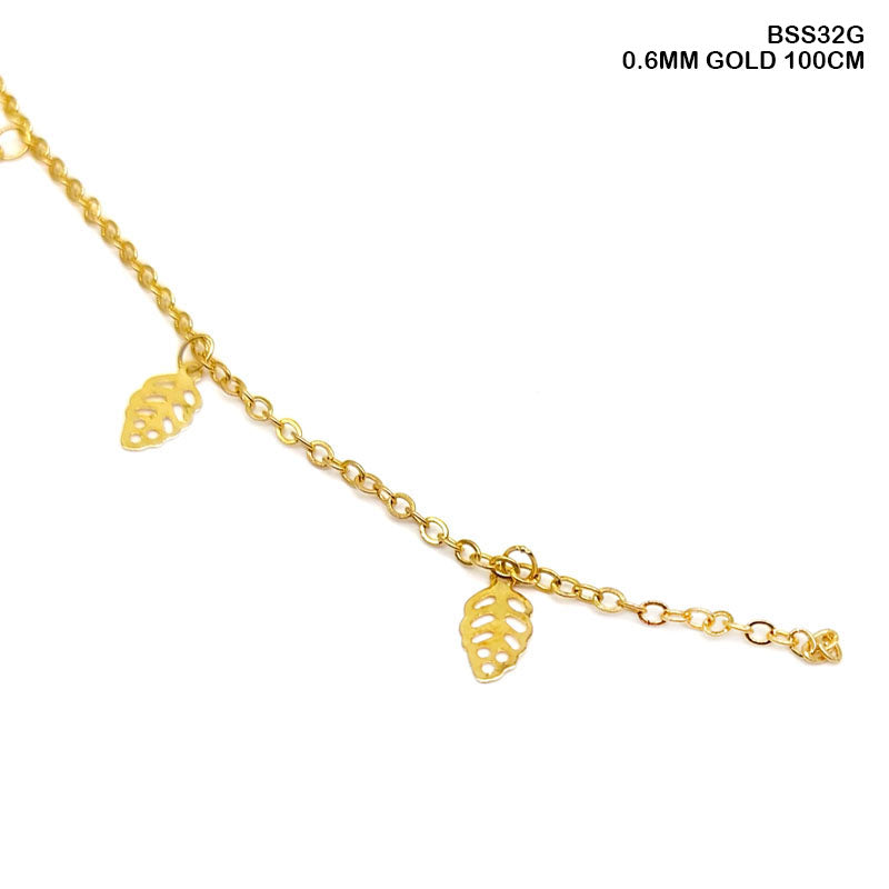 BSS32G CHAIN 0.6MM GOLD 100CM