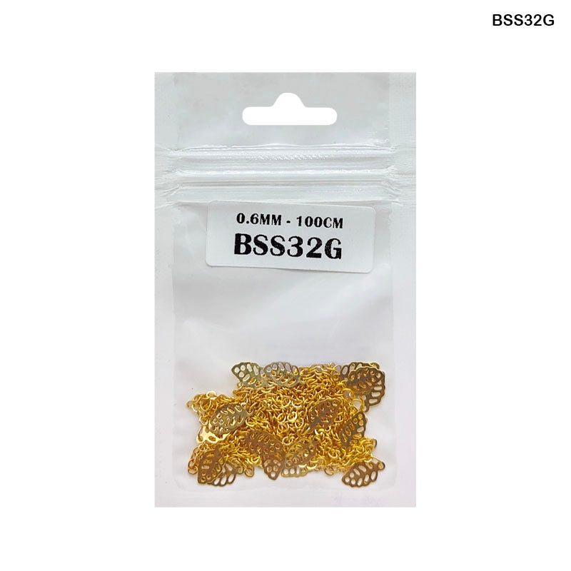 BSS32G CHAIN 0.6MM GOLD 100CM