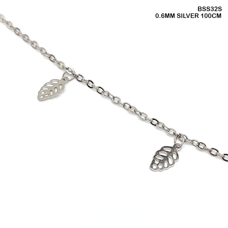 BSS32S CHAIN 0.6MM SILVER 100CM